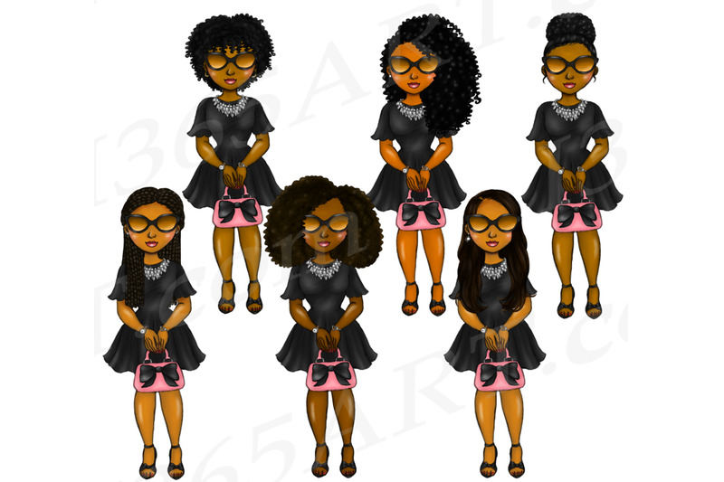 black-woman-tiffany-fashion-girl-clipart