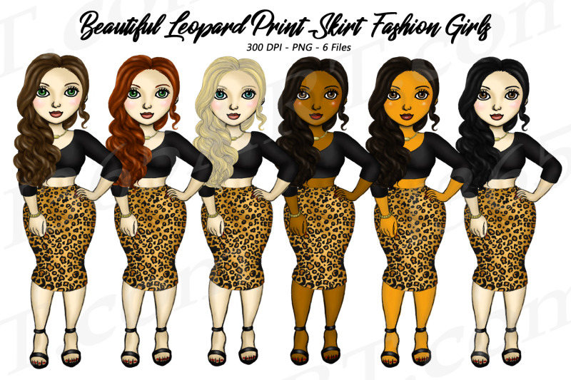 leopard-print-clipart-fashion-girls-in-leopard-skirts-png