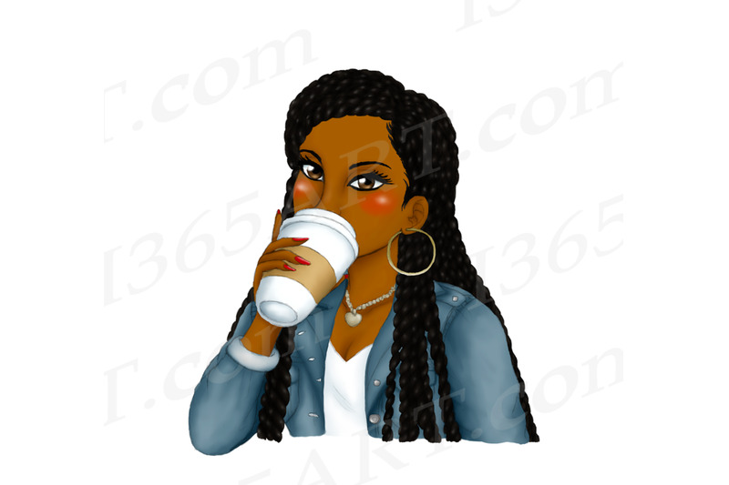 black-woman-drinking-coffee-clipart-sipping-tea-clipart