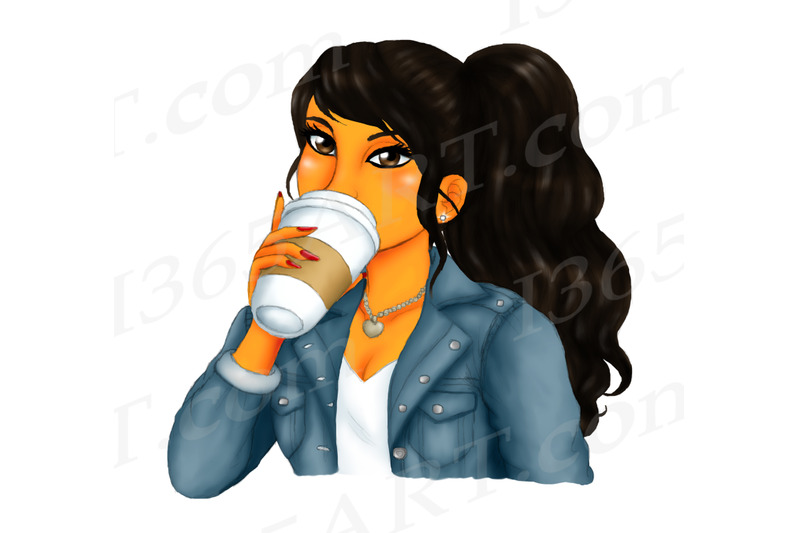 latte-girls-clipart-woman-drinking-latte-clipart-png