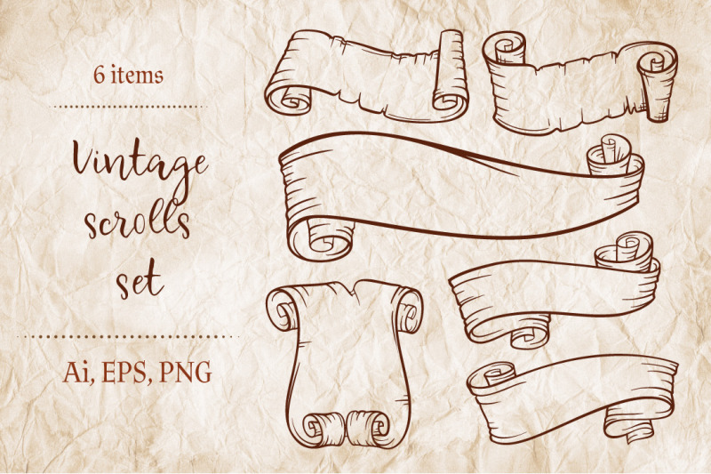 vintage-scrolls-set