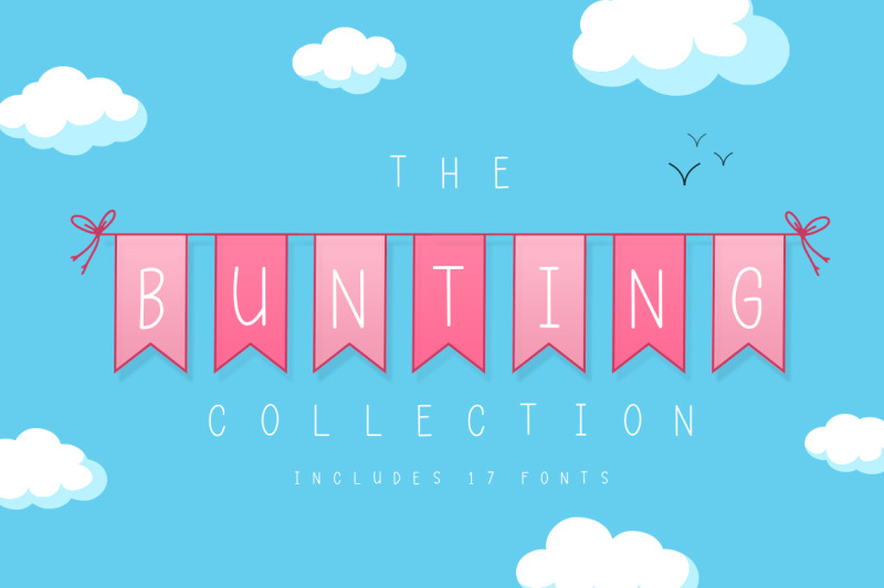 the-bunting-font-collection-party-fonts-garden-fonts-celebration