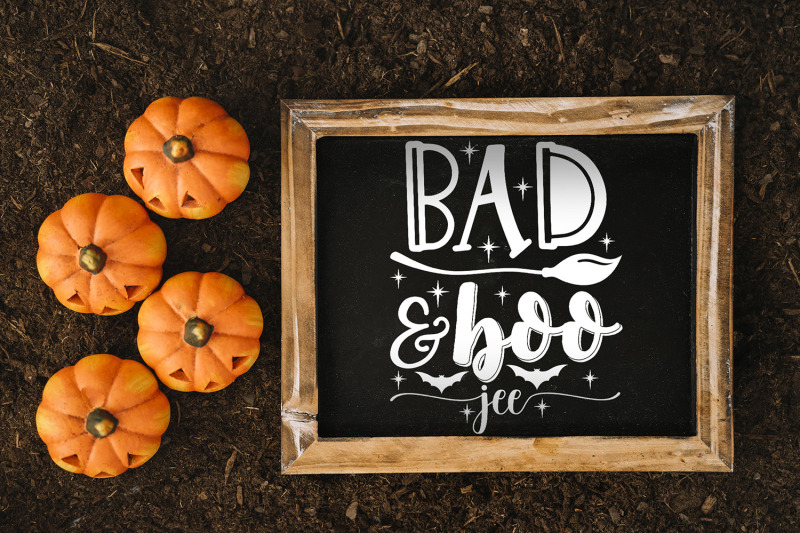 Download Halloween SVG, Bad & boo Jee, Halloween Quotes SVG DXF PNG ...