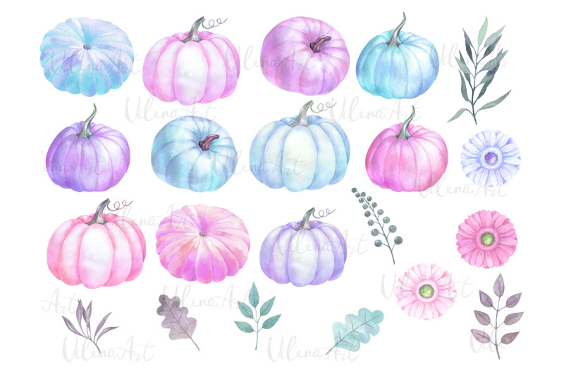 watercolor-pumpkin-with-floral-decor-clip-art-delicate-pastel-colors-c