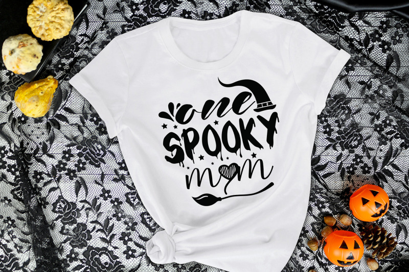 Halloween Svg Cut File One Spooky Mom Halloween Quotes Svg By Craftlabsvg Thehungryjpeg Com