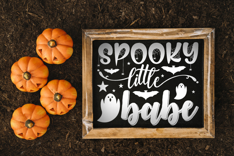 Spooky Little Babe Halloween Quotes Svg Halloween Svg By Craftlabsvg Thehungryjpeg Com