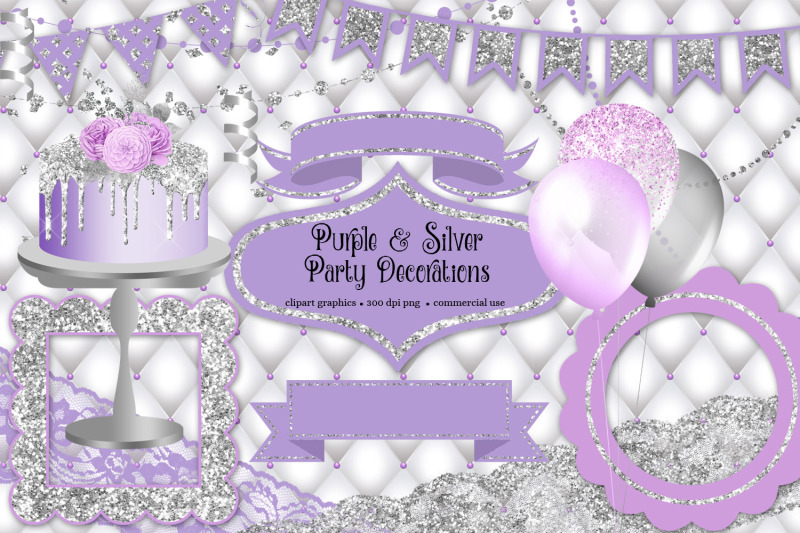 purple-and-silver-party-decorations