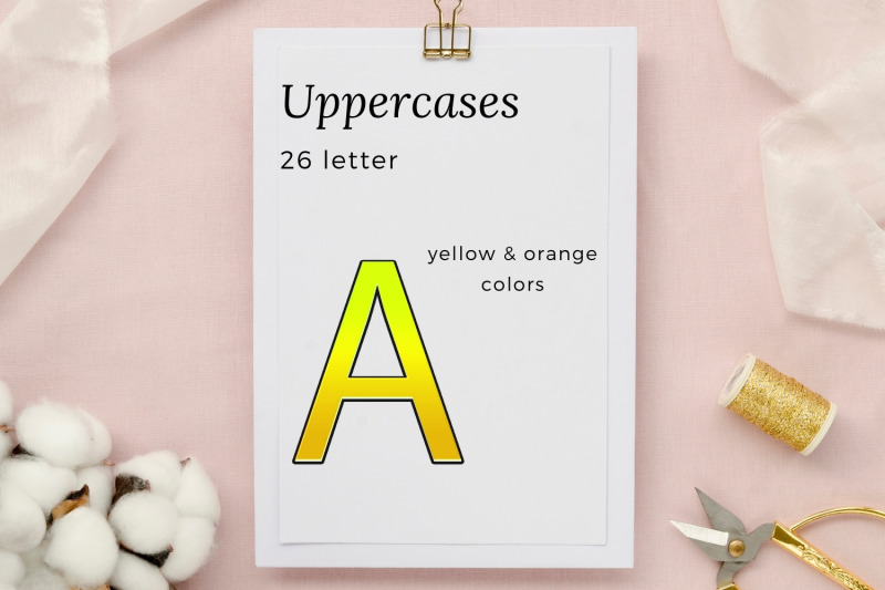 decorative-yellow-alphabet-yellow-typography