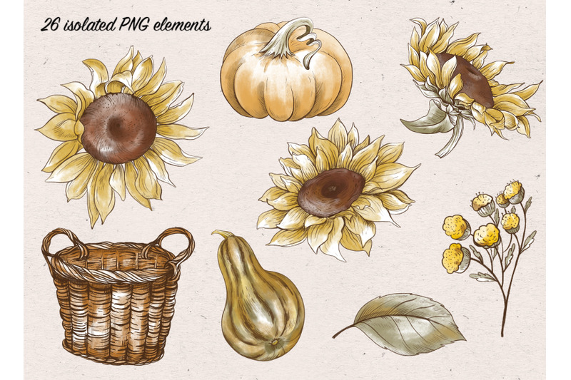 fall-pumpkin-and-sunflowers-clipart