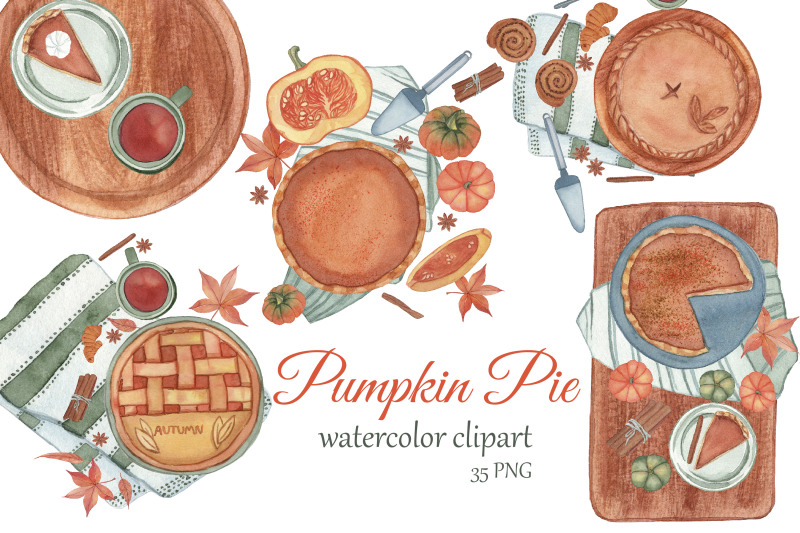 pumpkin-pie-clipart-watercolor-fall-png-thanksgiving