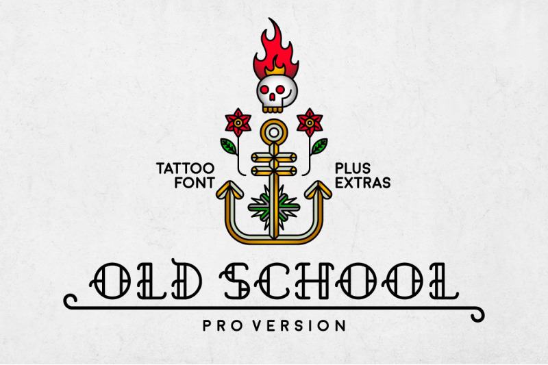 Old School Tattoo Font By Doffdog Thehungryjpeg