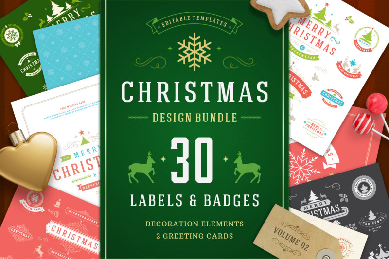 christmas-30-labels-and-badges