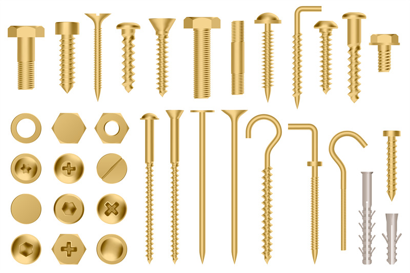 realistic-golden-hardware-construction-gold-metal-hex-cap-nuts-3d-me