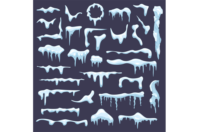 winter-snow-icicle-frosted-icy-blue-borders-frozen-snowcap-white-ic