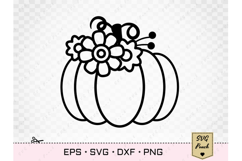 Download Floral Pumpkin SVG By SVGPouch | TheHungryJPEG.com