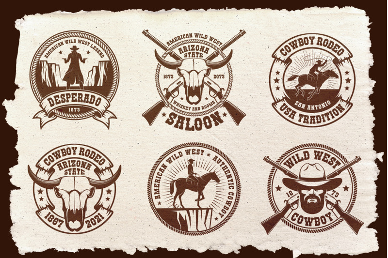 cowboy-western-logo-template-pack