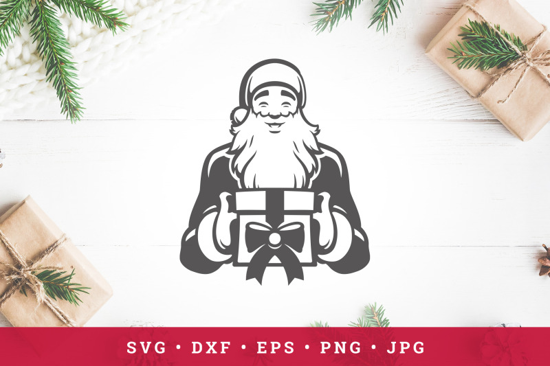 santa-claus-smiling-and-holding-gift-in-hands-vector-christmas-illust