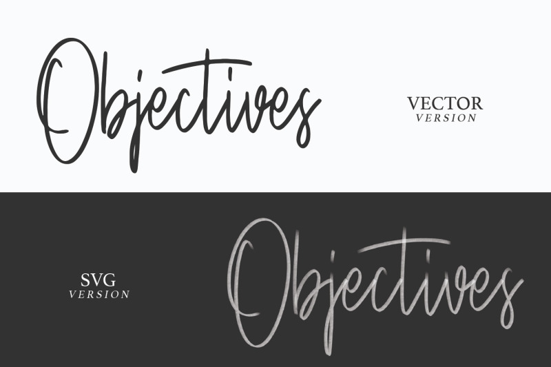 objectives-svg-brush-font