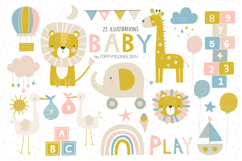 baby-clipart-set
