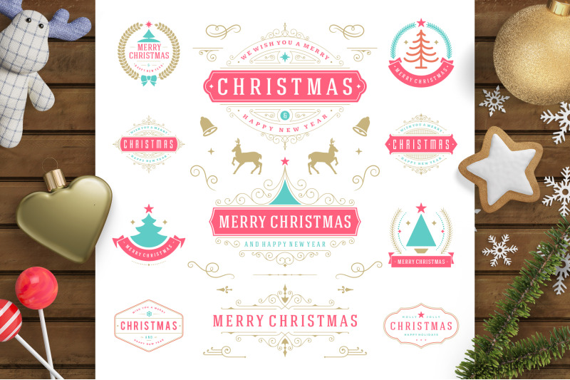 christmas-30-labels-and-badges