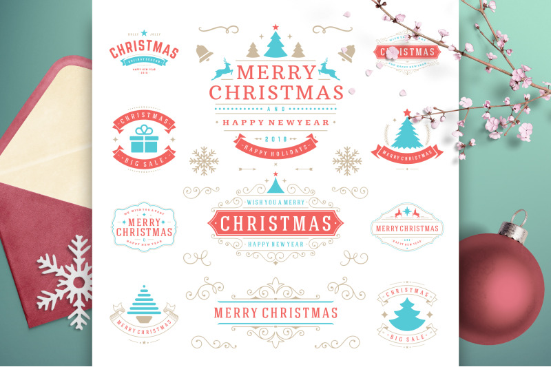 christmas-30-labels-and-badges