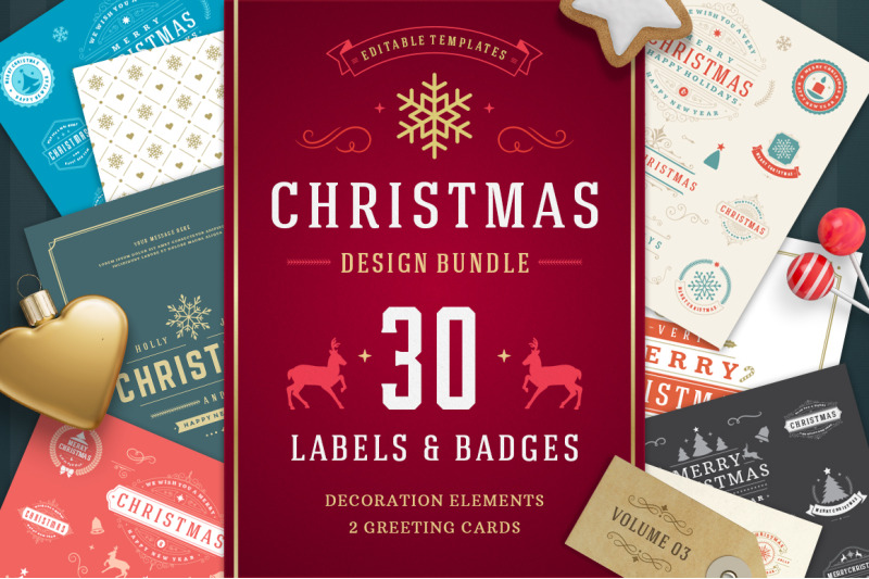 christmas-30-labels-and-badges