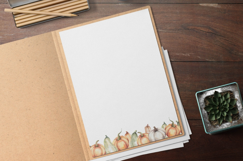 fall-autumn-pumpkin-stationary-papers-journal-pages-lined-and-unlined-journaling-papers