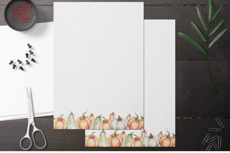 fall-autumn-pumpkin-stationary-papers-journal-pages-lined-and-unlined-journaling-papers