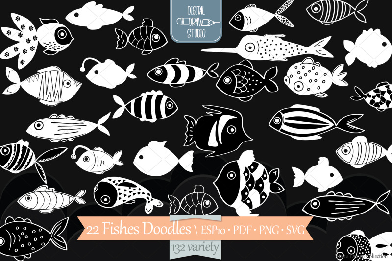 hand-drawn-white-fish-cute-tropical-fishes-under-the-sea