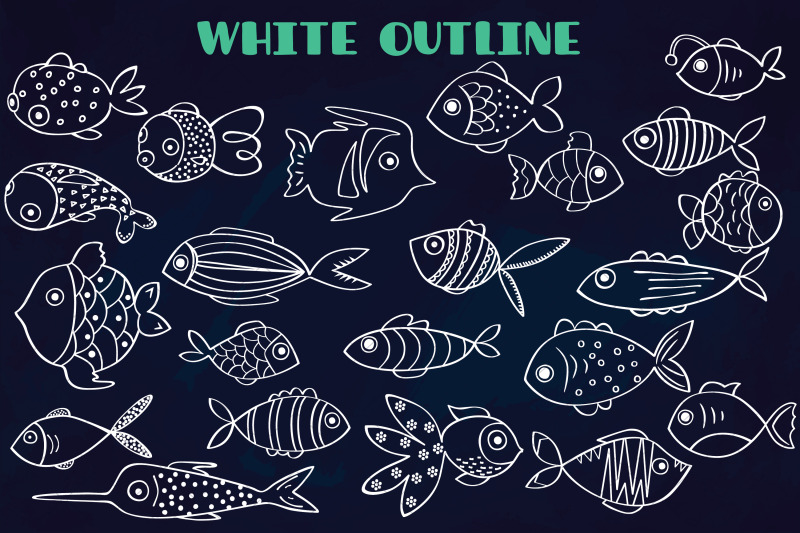 hand-drawn-white-fish-cute-tropical-fishes-under-the-sea