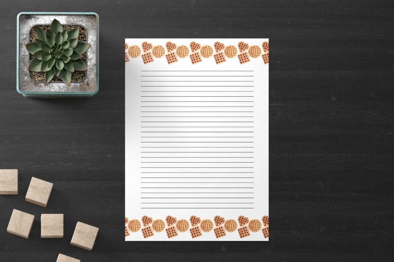 sweet-waffels-stationary-sweetness-colorful-digital-note-paper