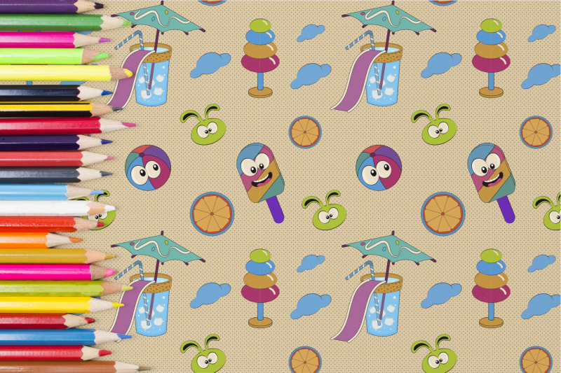 14-posters-with-cartoon-characters-4-seamless-patterns