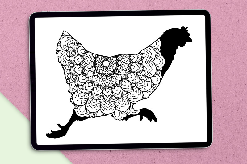 Download Chicken Mandala Svg By Fortuna Prints | TheHungryJPEG.com