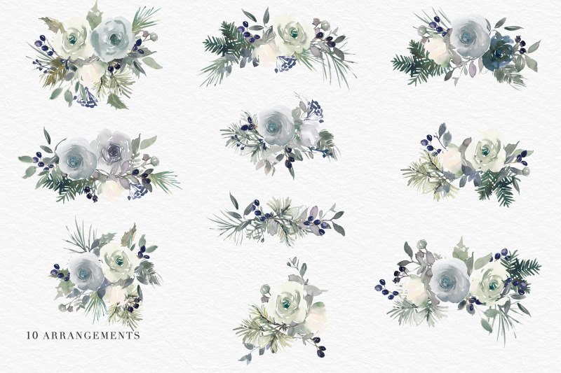 christmas-white-floral-clipart