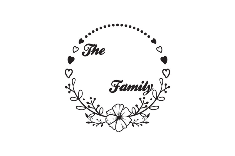 Family Monogram SVG, Last Name Family Monogram Wreath SVG By