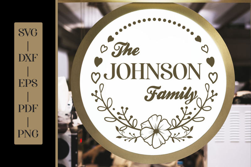 Download Family Monogram SVG, Last Name Family Monogram Wreath SVG By CraftLabSVG | TheHungryJPEG.com