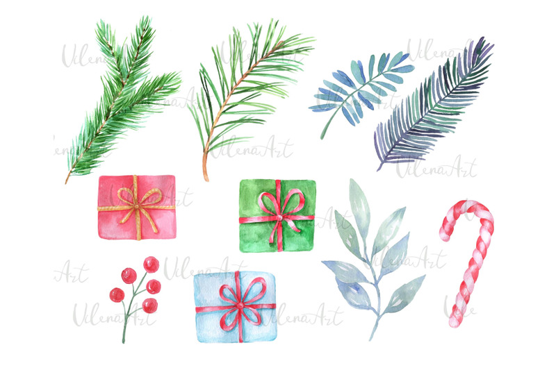 watercolor-christmas-clipart-winter-frame-wreath-clip-art-new-year-png