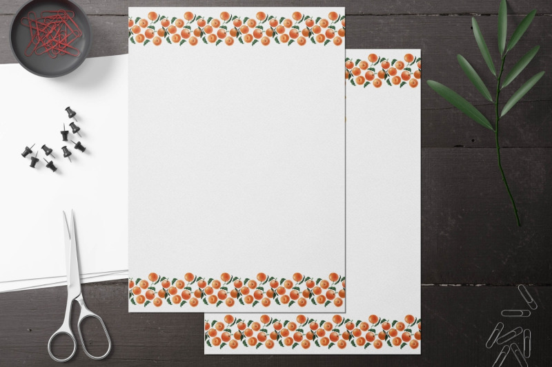 little-oranges-stationary-lined-digital-journaling-pages