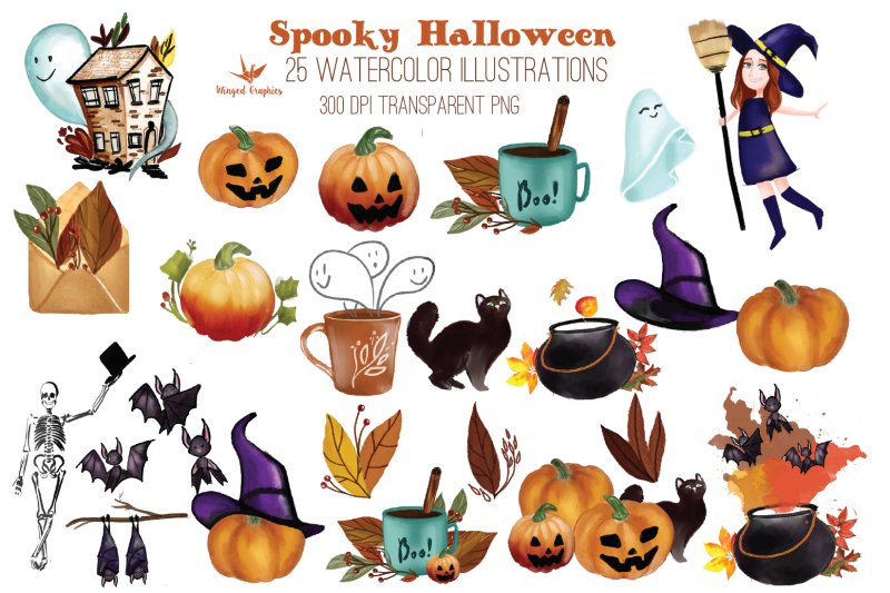 spooky-halloween-watercolor-illustration-set-of-25