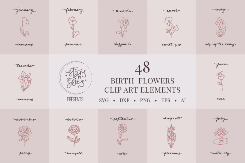 birth-flowers-svg-cut-files-and-clip-arts