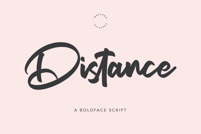 distance-bold-script-font