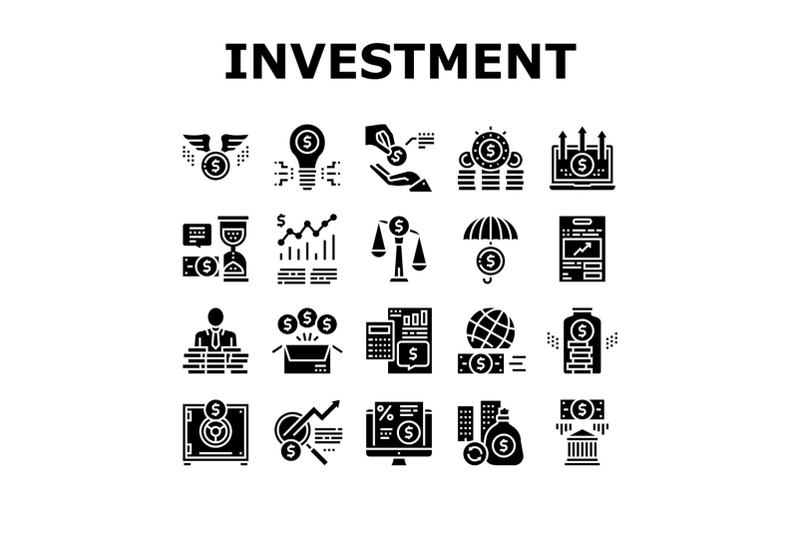 investment-portfolio-collection-icons-set-vector-illustration