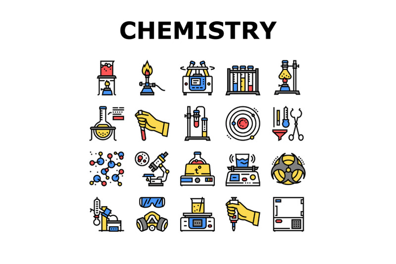 chemistry-laboratory-collection-icons-set-vector-illustration