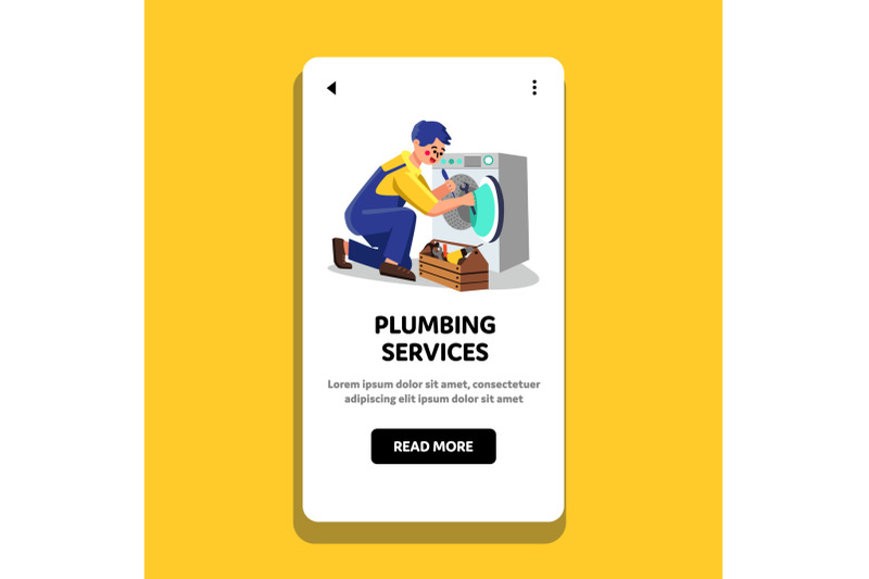 plumbing-service-worker-fix-washing-machine-vector