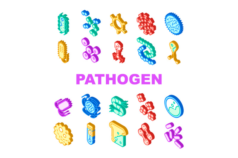 pathogen-virus-disease-collection-icons-set-vector