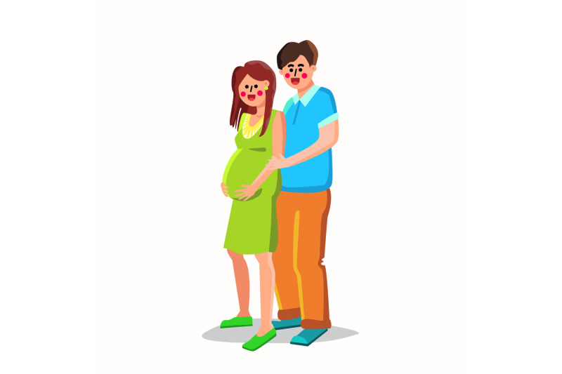 pregnant-woman-embracing-man-happy-family-vector