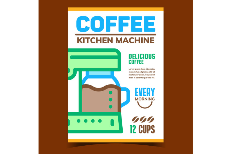 coffee-kitchen-machine-advertising-banner-vector