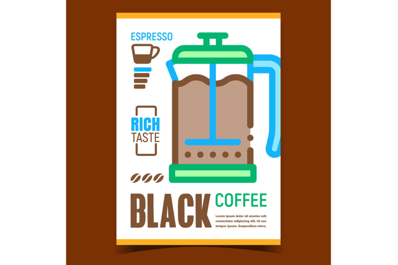 black-coffee-creative-advertising-poster-vector