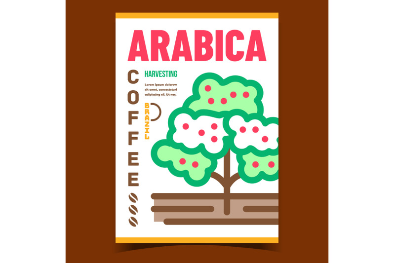 arabica-coffee-creative-advertising-banner-vector