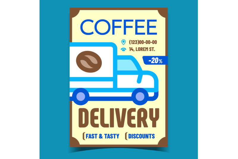 coffee-delivery-creative-advertising-poster-vector